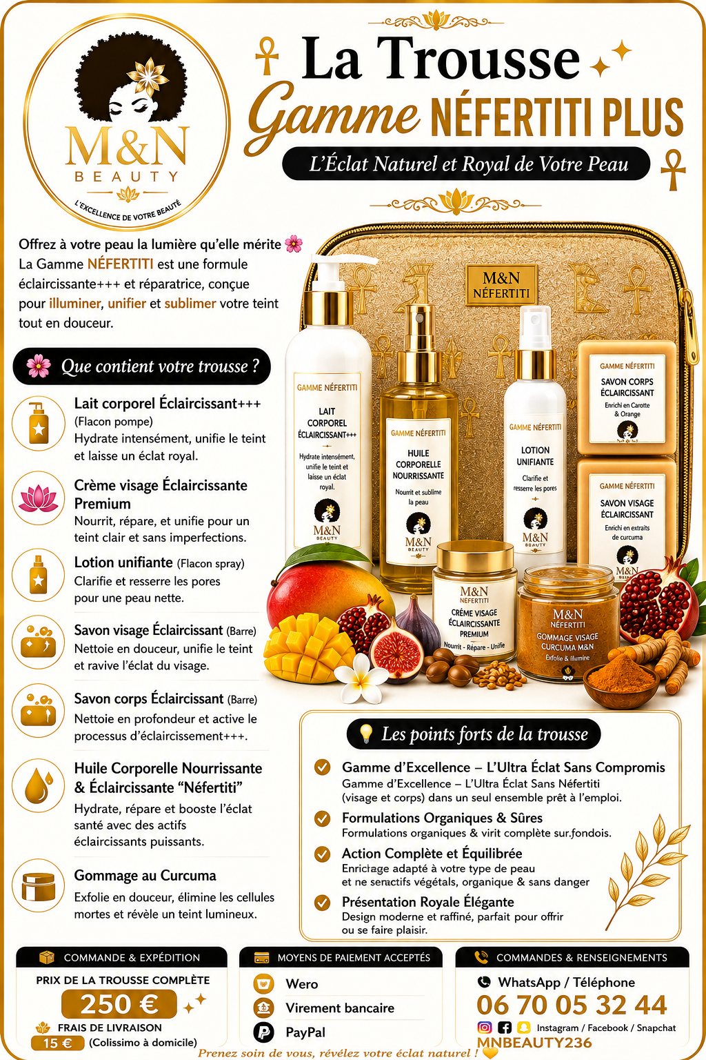 Trousse Gamme Néfertiti Plus – M&N BEAUTY