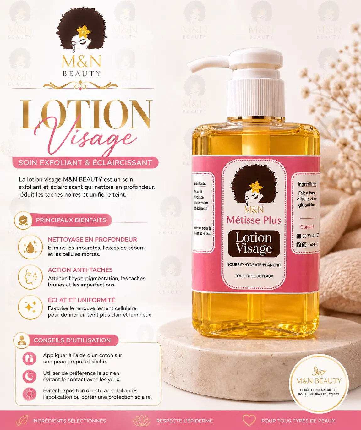 Lotion visage – M&N BEAUTY
